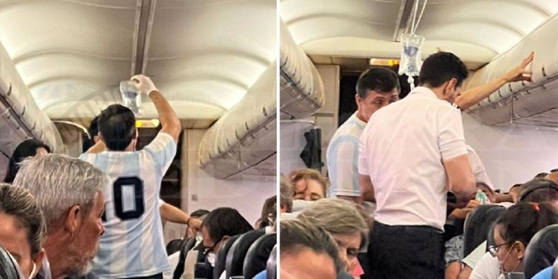 Un médico le salvó la vida a un chileno en pleno vuelo.