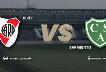 River enfrenta a Sarmiento en el estadio Eva Perón de Junín.&nbsp;