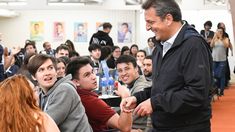 Sergio Massa en el centro de cómputos de Unión por la Patria.