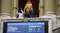 La celebración tras la aprobación de la normativa.