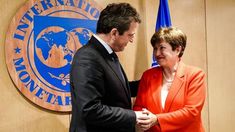 Sergio Massa junto a la titular del FMI. Sergio Massa junto a la titular del FMI.