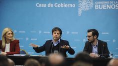 Kicillof durante la presentación del programa CREA. Kicillof durante la presentación del programa CREA.