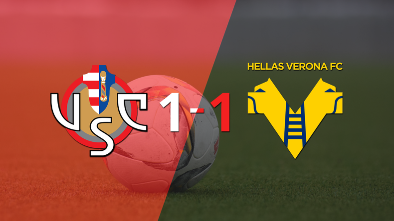 Reparto de puntos en el empate a uno entre Cremonese y Hellas Verona