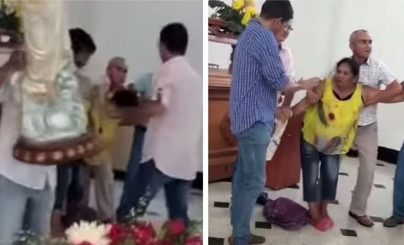 La mujer se violentó contra las figuras religiosas y se habló de que estuvo poseída por un demonio.