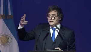 El presidente Javier Milei participó de un evento de Visa, en el contexto de su adquisición de diferentes plataformas de pago virtual.