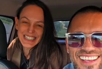 Bam Bam sorprendió a una pasajera y ella decidió registrar el momento.