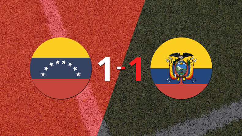 Venezuela y Ecuador empataron 1 a 1