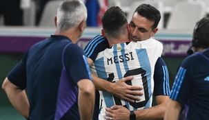 Lionel Messi y Lionel Scaloni, capitán y DT de la Selección.