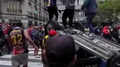 Jorge Macri celebró la detención del sospechoso de incendiar un patrullero en la marcha: No van a quedar impunes