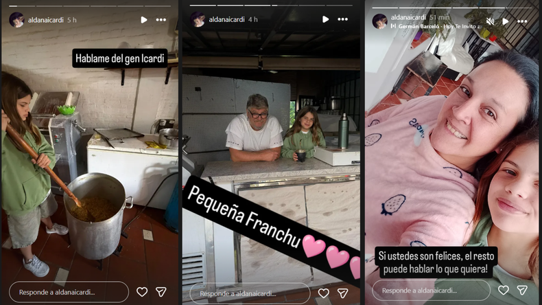 Francesca en las historias de la hermana de Mauro Icardi.