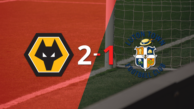 Con la mínima diferencia, Wolverhampton venció a Luton Town por 2 a 1