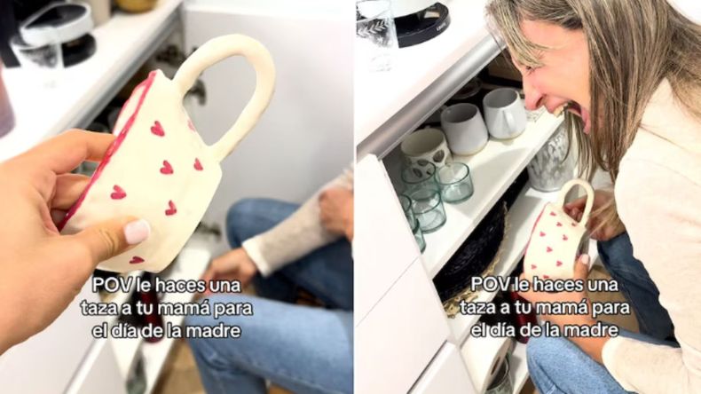 Viral: le regaló una taza a su mamá y cuando la usó pasó lo que menos se esperaba.