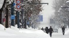 La nevada afectó a la ciudad de Obihiro. La nevada afectó a la ciudad de Obihiro.