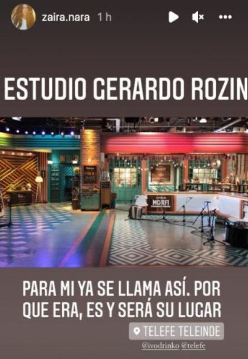 La publicación que hizo Zaira Nara en Instagram.