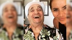 Nancy Pazos con su padre Nancy Pazos con su padre