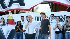 Gerardo Morales junto a Martín Lousteau en Parque Sarmiento.