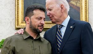 Volodimir Zelenski viajó a Estados Unidos para presentarla a Joe Biden su plan para terminar la invasión rusa