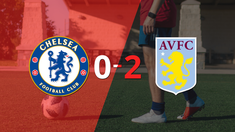 aston villa fue superior y vencio por dos goles a chelsea en el estadio stamford bridge