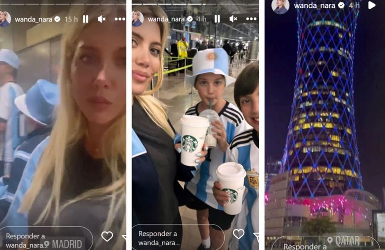 La empresaria argentina viajó con sus tres hijos varones desde Ezeiza, con escala en Madrid.
