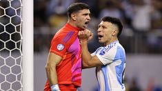 El Dibu Martínez y Licha Martínez, las figuras del partido. El Dibu Martínez y Licha Martínez, las figuras del partido.