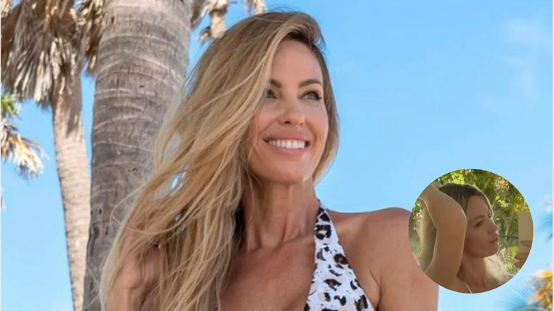 Se mostró junto a su familia disfrutando del calor y marcó tendencia con su look.