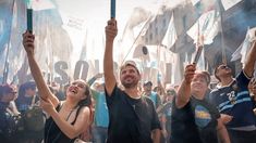 Juan Grabois en una de las marchas de este 24 de marzo.