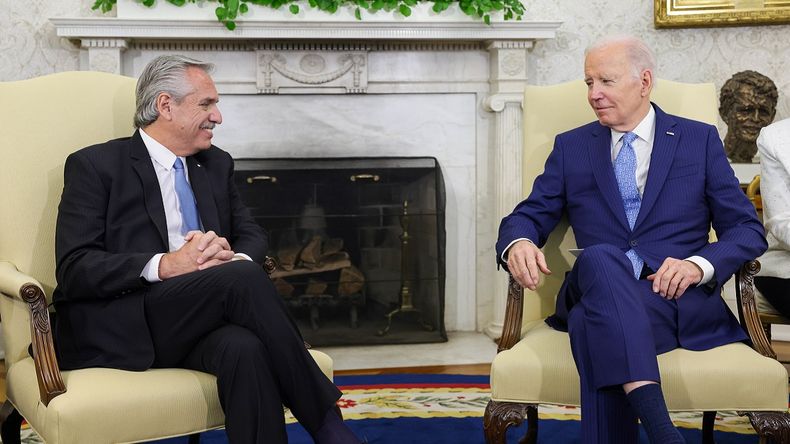 El encuentro entre Fernández y Biden.