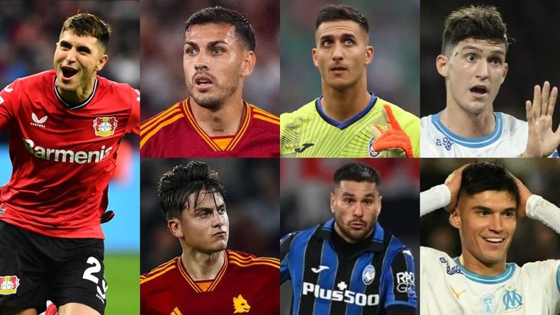 Los siete futbolistas argentinos que pueden ser campeones de la Europa League.