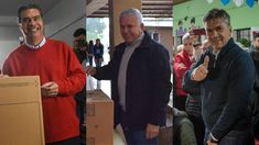 El gobernador Capitanich y los dos candidatos de JxC: Polini y Zdero.