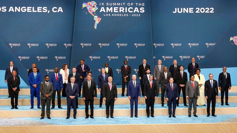 Foto de familia de la Cumbre de las Américas 2022