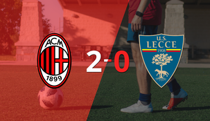 con dos goles de rafael leao, milan vencio a lecce