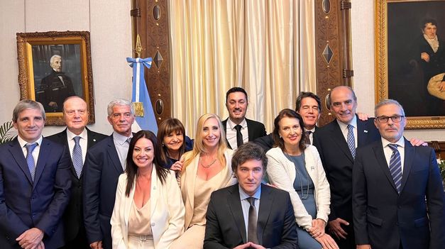 Javier Milei y su Gabinete.&nbsp;