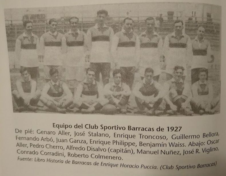 Sportivo Barracas se afilió a la River Plate Rugby Union en 1927.