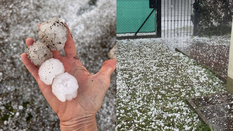 Las calles quedaron cubiertas de blanco tras el temporal que causó destrozos.