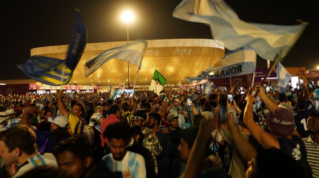 Los hinchas argentinos se hacen escuchar en el Mundial de Qatar.