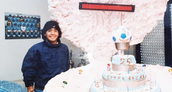 Uno de los tantos cumpleaños en Nápoles, donde era considerado un Dios viviente.
