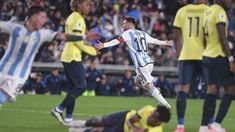 Messi festeja su golazo a Ecuador, en septiembre del año pasado. Messi festeja su golazo a Ecuador, en septiembre del año pasado.