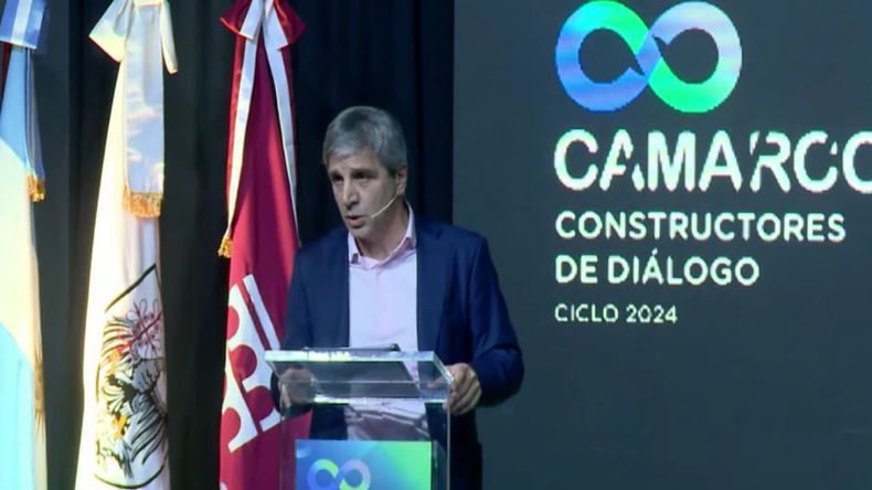 El ministro de Economía en la Convención Anual de la Cámara Argentina de la Construcción.&nbsp;