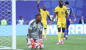 Ecuador igualó sin goles con Curazao. El arquero caribeño, Eloy Room, fueuna de las figuras del partido.&nbsp;