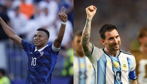 Kylian Mbappé y Lionel Messi.