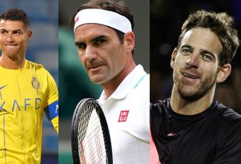 Cristiano Ronaldo, Roger Federer y Juan Martín del Potro.