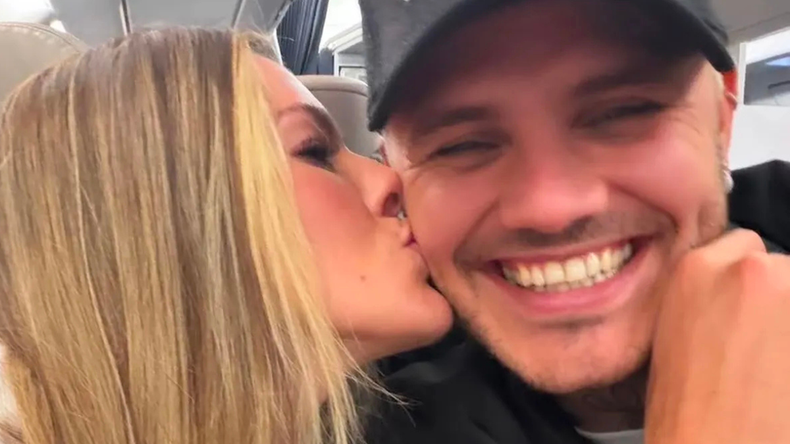 La China Suárez y Mauro Icardi muy enamorados.