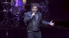 Javier Milei durante su show en el Movistar Arena. Javier Milei durante su show en el Movistar Arena.