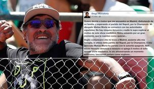 Maradona publicó un mensaje en Facebook. Maradona publicó un mensaje en Facebook.