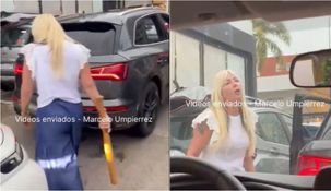 “A mí no me vas a decir boluda”, amenazó la mujer con el bate en la mano.