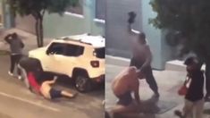 Brutal agresión a dos hinchas de River en Brasil para robarles las remeras. Brutal agresión a dos hinchas de River en Brasil para robarles las remeras.