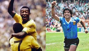 Pelé y Maradona, jugadores con presencia en la red.