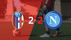 napoli empato 2-2 ante bologna con doblete de victor osimhen
