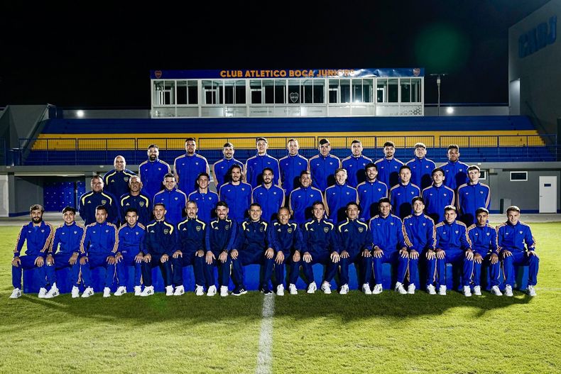 La foto oficial de la delegación de Boca.