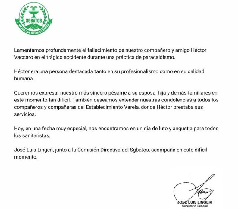 El comunicado completo.